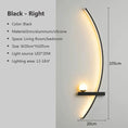 Cargar la imagen en la vista de la galería, Modern LED Wall Lamp – Minimalist Art Design for Bedroom, Living Room, and Bathroom, Gold/Black
