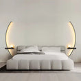 Cargar la imagen en la vista de la galería, Modern LED Wall Lamp – Minimalist Art Design for Bedroom, Living Room, and Bathroom, Gold/Black
