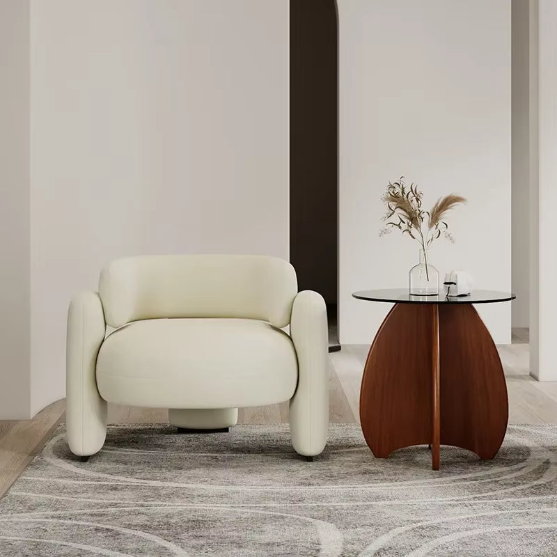 Floor Living Room Chairs Nordic Modern Luxury Individual Dining Room Chair Velvet Poltrona Luxuosa Home Furniture MQ50KT