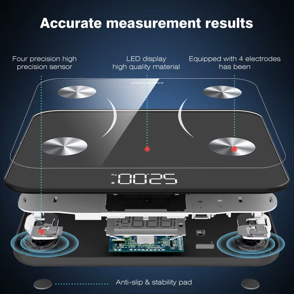 Bathroom Scale Smart Body Balance Body Fat Digital Bioimpedance Scale Electronic Persona Scale Digital Weight Body Scale