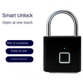 Cargar la imagen en la vista de la galería, Fingerprint Lock Electronic Lock Electronic Fingerprint Lock Padlock Outdoor Waterproof and Rust-Proof Black
