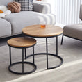 Load image into Gallery viewer, 2Pcs Nordic Coffee Table 2 in 1 round Combination Office Tea Table Modern Minimalist Home Sofa Ins Side Table Living Room
