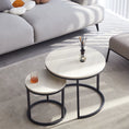 Bild in Galerie-Betrachter laden, 2Pcs Nordic Coffee Table 2 in 1 round Combination Office Tea Table Modern Minimalist Home Sofa Ins Side Table Living Room
