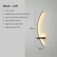 Cargar la imagen en la vista de la galería, Modern LED Wall Lamp – Minimalist Art Design for Bedroom, Living Room, and Bathroom, Gold/Black
