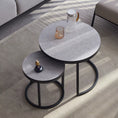 Bild in Galerie-Betrachter laden, 2Pcs Nordic Coffee Table 2 in 1 round Combination Office Tea Table Modern Minimalist Home Sofa Ins Side Table Living Room
