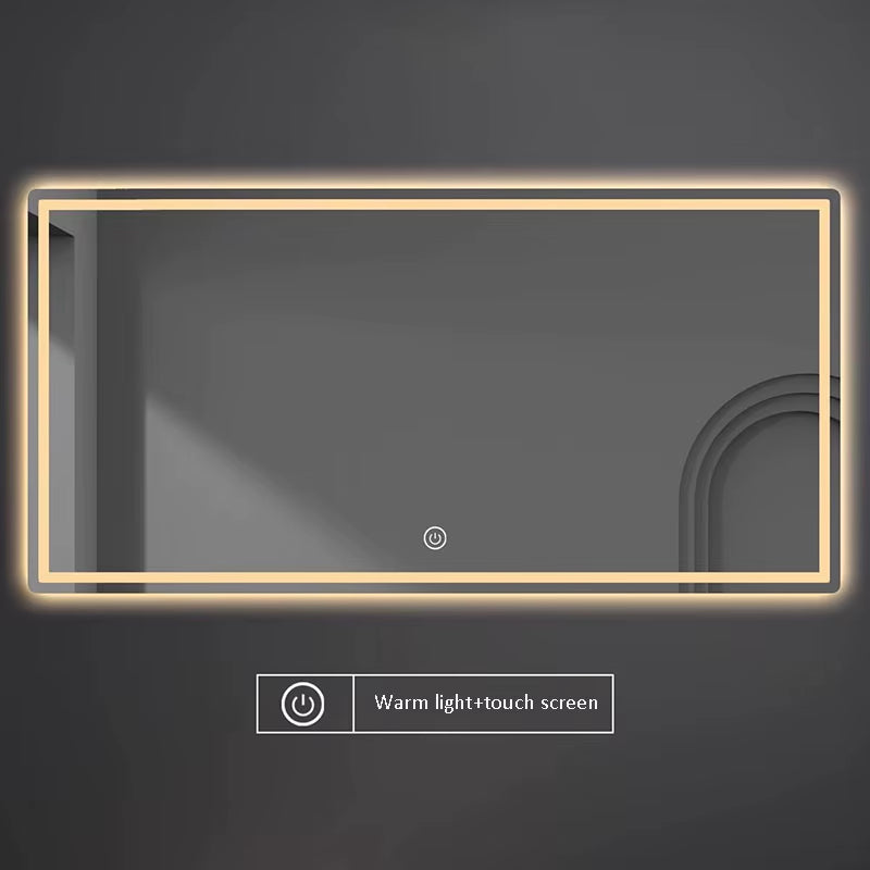 Rectangle Smart Mirror Touch Screen LED Bathroom Mirrors High Definition anti Fog Wall Mounted Lighted Mirror Espejos De Baño