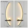 Cargar la imagen en la vista de la galería, Modern LED Wall Lamp – Minimalist Art Design for Bedroom, Living Room, and Bathroom, Gold/Black
