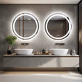 Bild in Galerie-Betrachter laden, round Smart Mirror Bathroom Illuminate Waterproof Wash Basin Shower Vanity Mirror with Touch Screen
