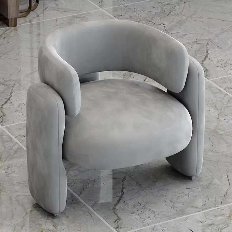 Floor Living Room Chairs Nordic Modern Luxury Individual Dining Room Chair Velvet Poltrona Luxuosa Home Furniture MQ50KT