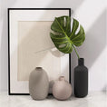 Load image into Gallery viewer, Ceramic Modern Farmhouse Vase , Neutral Small for Table, Living Room, Shelf, Bookshelf and Entryway Décor, Set of 3
