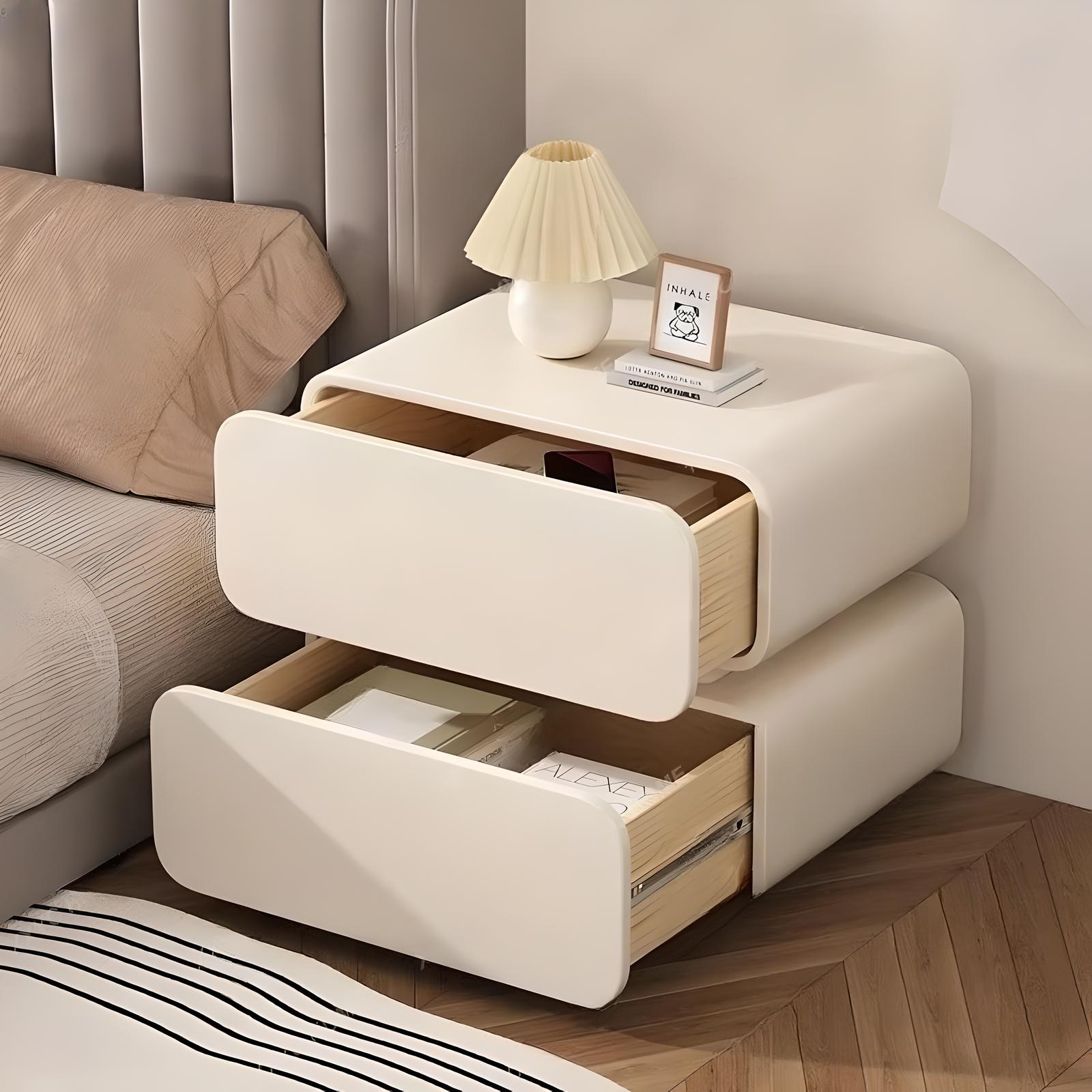 Exclusive Nightstand – Microfiber Leather With Soft-Close Drawers