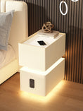 Bild in Galerie-Betrachter laden, Smart Bedside Table Small 2024 New Minimalist Modern Bedroom Bedside Table Light Luxury and High-End Feeling Ultra Narrow Storag
