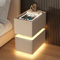 Cargar la imagen en la vista de la galería, Smart Bedside Table Small 2024 New Minimalist Modern Bedroom Bedside Table Light Luxury and High-End Feeling Ultra Narrow Storag
