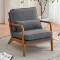 Bild in Galerie-Betrachter laden, Armrests Accent Chair Set of 2, Upholstered Chair with Pillow,Farmhouse Arm Chair Comfy Reading Chair,Chairs Living Room,Bedroom
