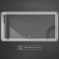 Cargar la imagen en la vista de la galería, Rectangle Smart Mirror Touch Screen LED Bathroom Mirrors High Definition anti Fog Wall Mounted Lighted Mirror Espejos De Baño
