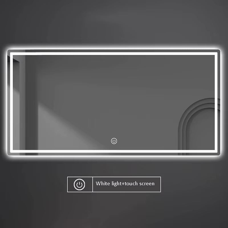 Rectangle Smart Mirror Touch Screen LED Bathroom Mirrors High Definition anti Fog Wall Mounted Lighted Mirror Espejos De Baño