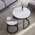 Bild in Galerie-Betrachter laden, 2Pcs Nordic Coffee Table 2 in 1 round Combination Office Tea Table Modern Minimalist Home Sofa Ins Side Table Living Room
