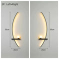 Cargar la imagen en la vista de la galería, Modern LED Wall Lamp – Minimalist Art Design for Bedroom, Living Room, and Bathroom, Gold/Black
