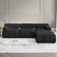 Load image into Gallery viewer, Modular Sectional Sofa, 93" Beige Velvet Sectional Cloud Couches for Living Room, Modern L-Shaped Sofa
