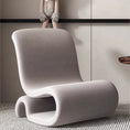 Cargar la imagen en la vista de la galería, Single Sofa Chair Simple Design Art Modern Reading Light Luxury Metal Italian Minimalist Creative Velvet Lounge Chair
