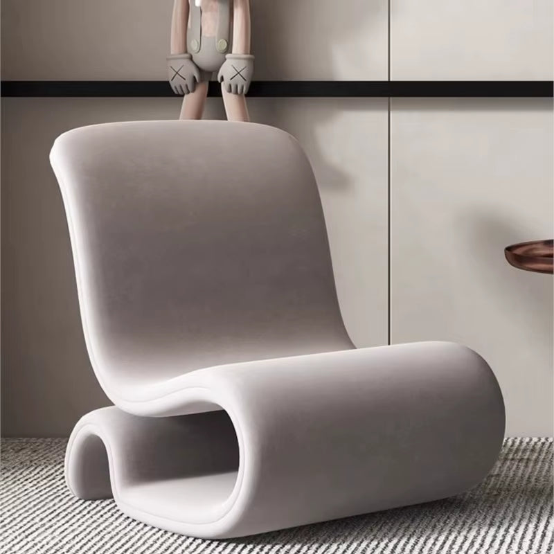 Single Sofa Chair Simple Design Art Modern Reading Light Luxury Metal Italian Minimalist Creative Velvet Lounge Chair