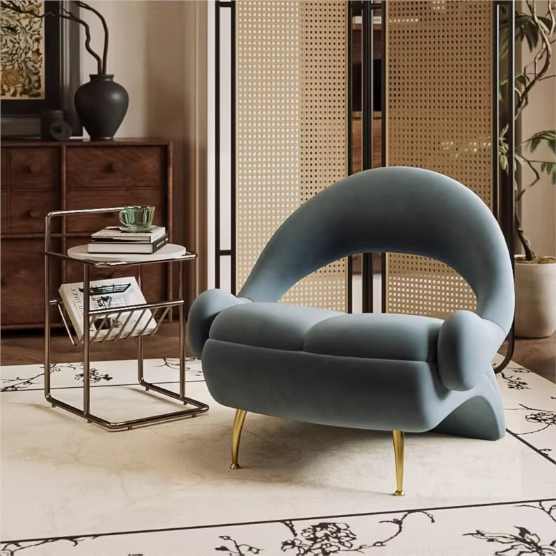 JOYLOVE Nordic Light Luxury Single Sofa Lazy Chair Modern Simple Living Room Sofa Chairs Bedroom Balcony Leisure Chair Furniture