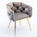 Bild in Galerie-Betrachter laden, Luxury Modern Simple Leisure Velvet Single Sofa Chair Bedroom Lazy Person Household Dresser Stool Manicure Table Back Chair
