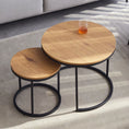 Bild in Galerie-Betrachter laden, 2Pcs Nordic Coffee Table 2 in 1 round Combination Office Tea Table Modern Minimalist Home Sofa Ins Side Table Living Room
