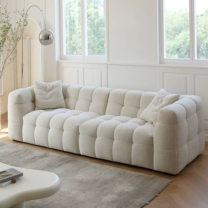 Simplicity Cloth Art Sofa Living Room Furniture Hotel Reception Sofa Lamb Wool Fabric Sofa