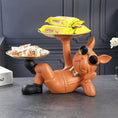 Load image into Gallery viewer, Nordic French Bulldog Animal Figurines Resin Cool Dog Sculpture Tray Candy Snack Key Fruit Jewelry Storage Statue Homedecor
