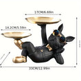 Load image into Gallery viewer, Nordic French Bulldog Animal Figurines Resin Cool Dog Sculpture Tray Candy Snack Key Fruit Jewelry Storage Statue Homedecor
