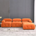 Bild in Galerie-Betrachter laden, Modular Sectional Sofa, 93" Beige Velvet Sectional Cloud Couches for Living Room, Modern L-Shaped Sofa
