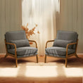 Bild in Galerie-Betrachter laden, Armrests Accent Chair Set of 2, Upholstered Chair with Pillow,Farmhouse Arm Chair Comfy Reading Chair,Chairs Living Room,Bedroom
