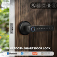 Cargar la imagen en la vista de la galería, MOES Tuya Bluetooth Smart Fingerprint Door Handle Lock Electronic Password APP Remote Unlock Hotel Apartment Office Rental House
